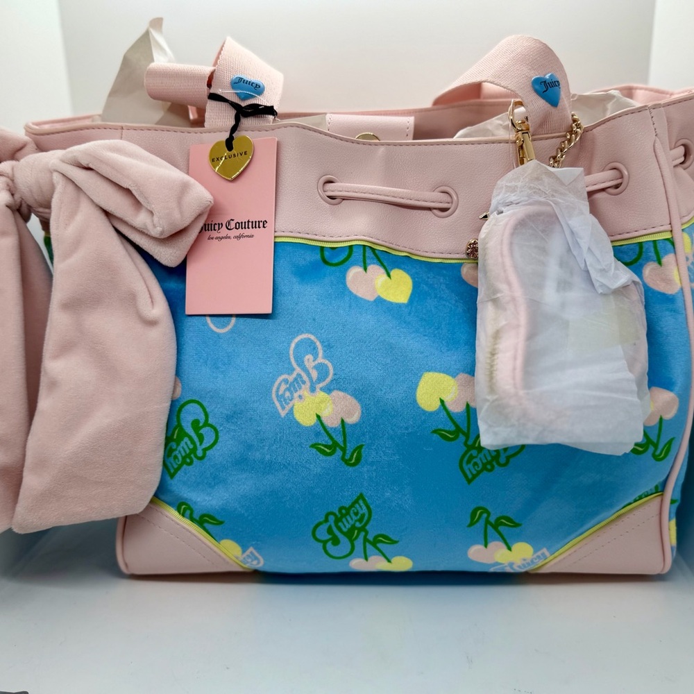 Juicy Couture Cherry Gelato Blue Tote Bag
